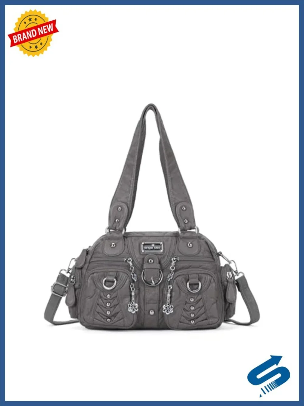 Soft Vegan Leather Hobo Purse Crossbody Bag with Multiple Pockets